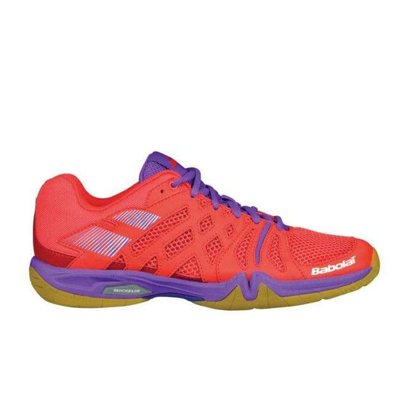 Chaussure Badminton Babolat Team W Rose Violet Femme