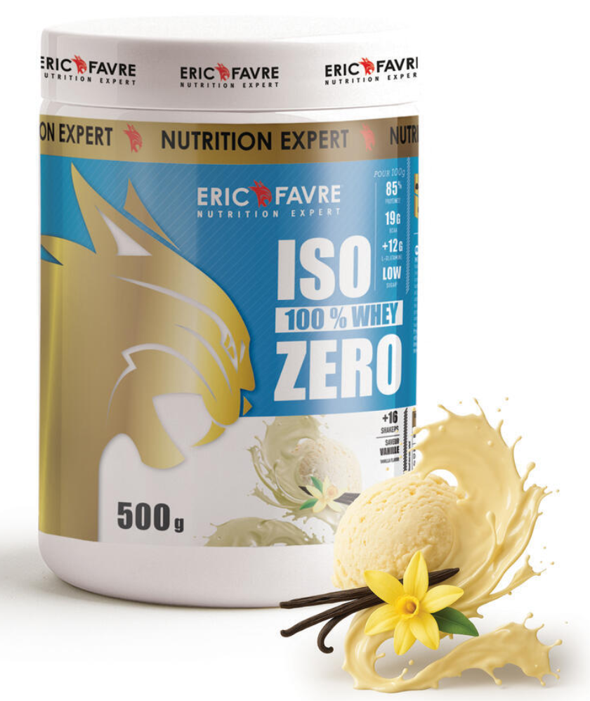 Iso Zero 100% Whey Protéine Eric Favre – Vanille – 500g – Isolat 85%