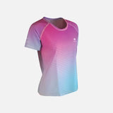 T-Shirt MC Ripstretch Eco Dry Raidlight – Trail & Running – Violet/Rose