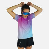 T-Shirt MC Ripstretch Eco Dry Raidlight – Trail & Running – Violet/Rose