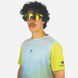 Maillot MC Dynamic M Raidlight – Trail & Running Homme – Bleu/Lime