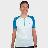 T-Shirt MC R-Light Raidlight – Trail & Running – Bleu/Blanc