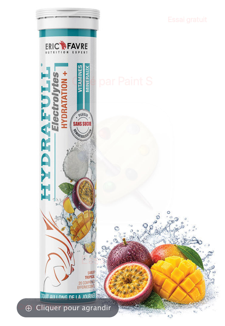 Hydrafull Electrolytes Eric Favre – 1 tube x 20 comprimés effervescents