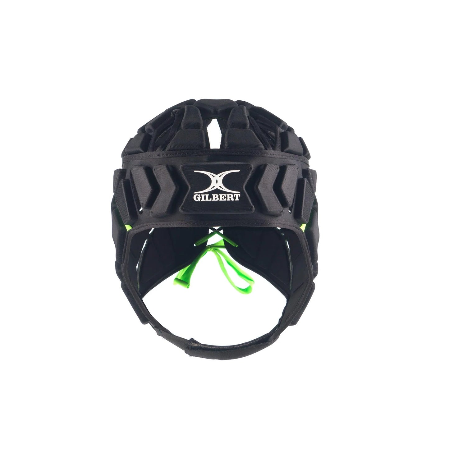Casque Fusion 3-32 Gilbert – Protection Rugby – Noir/Vert