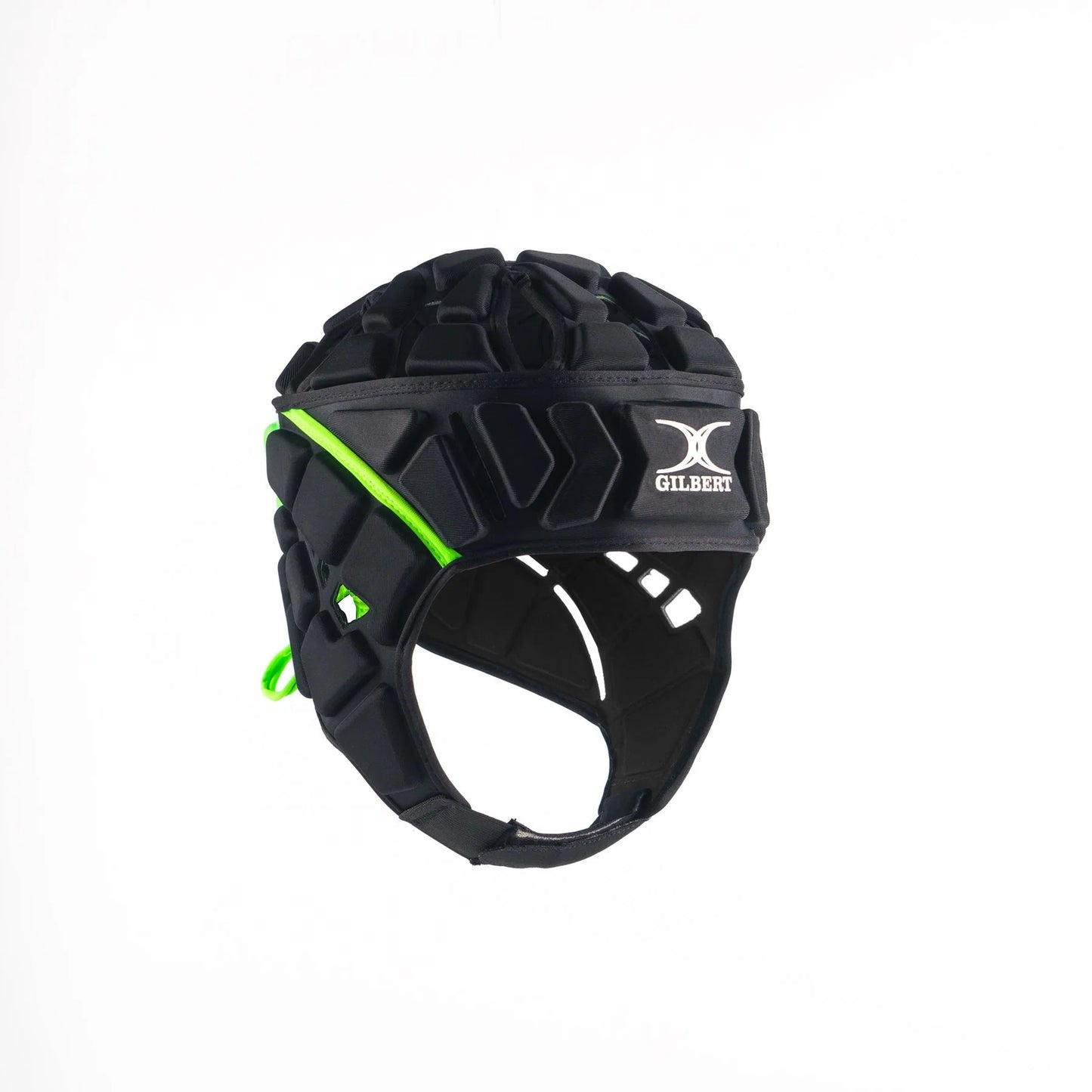 Casque Fusion 3-32 Gilbert – Protection Rugby – Noir/Vert