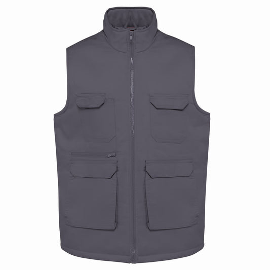 GILET POLYCOTON MULTIPOCHES GRIS