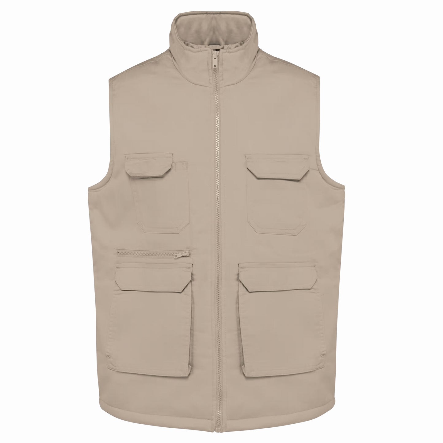 GILET POLYCOTON MULTIPOCHES SABLE