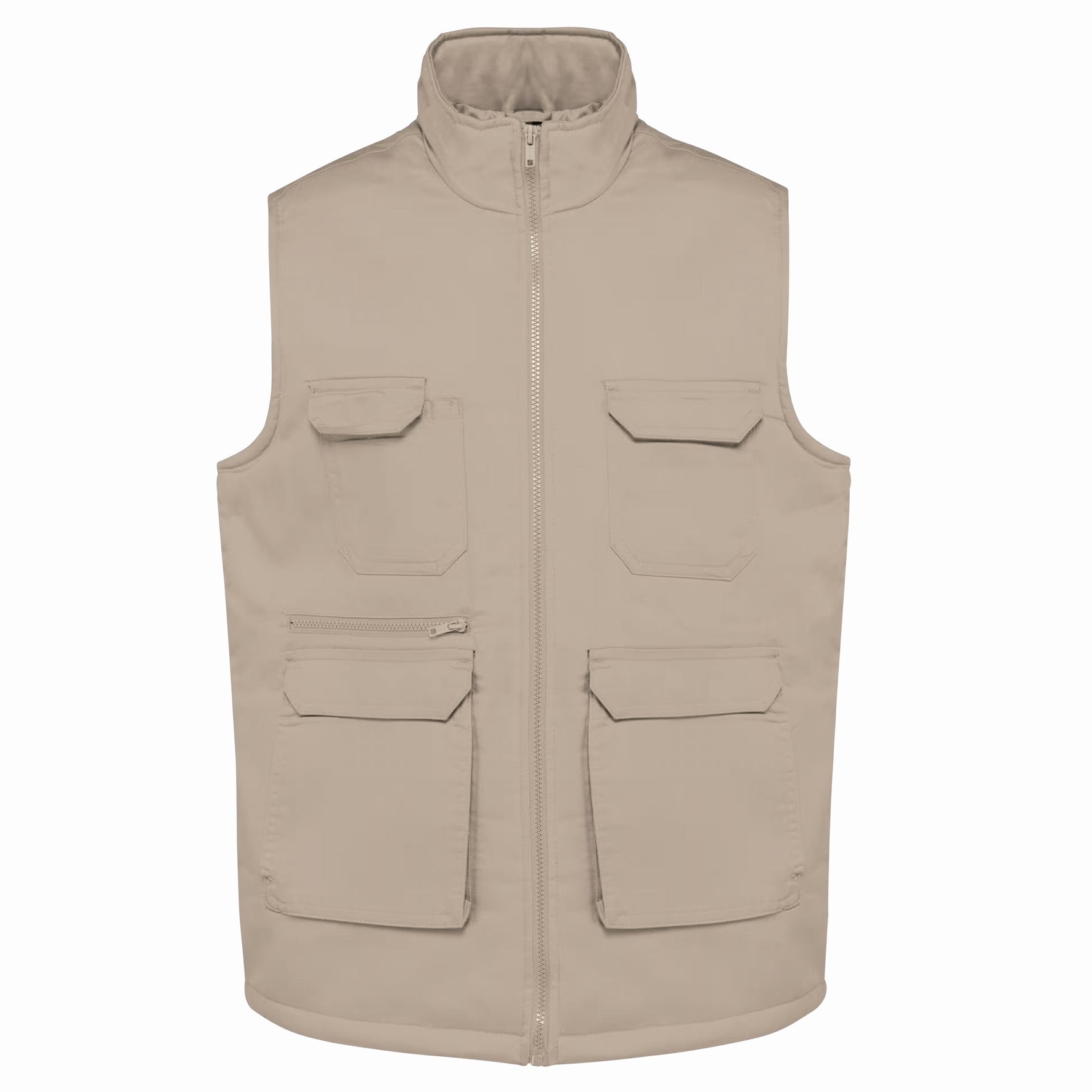 GILET POLYCOTON MULTIPOCHES SABLE