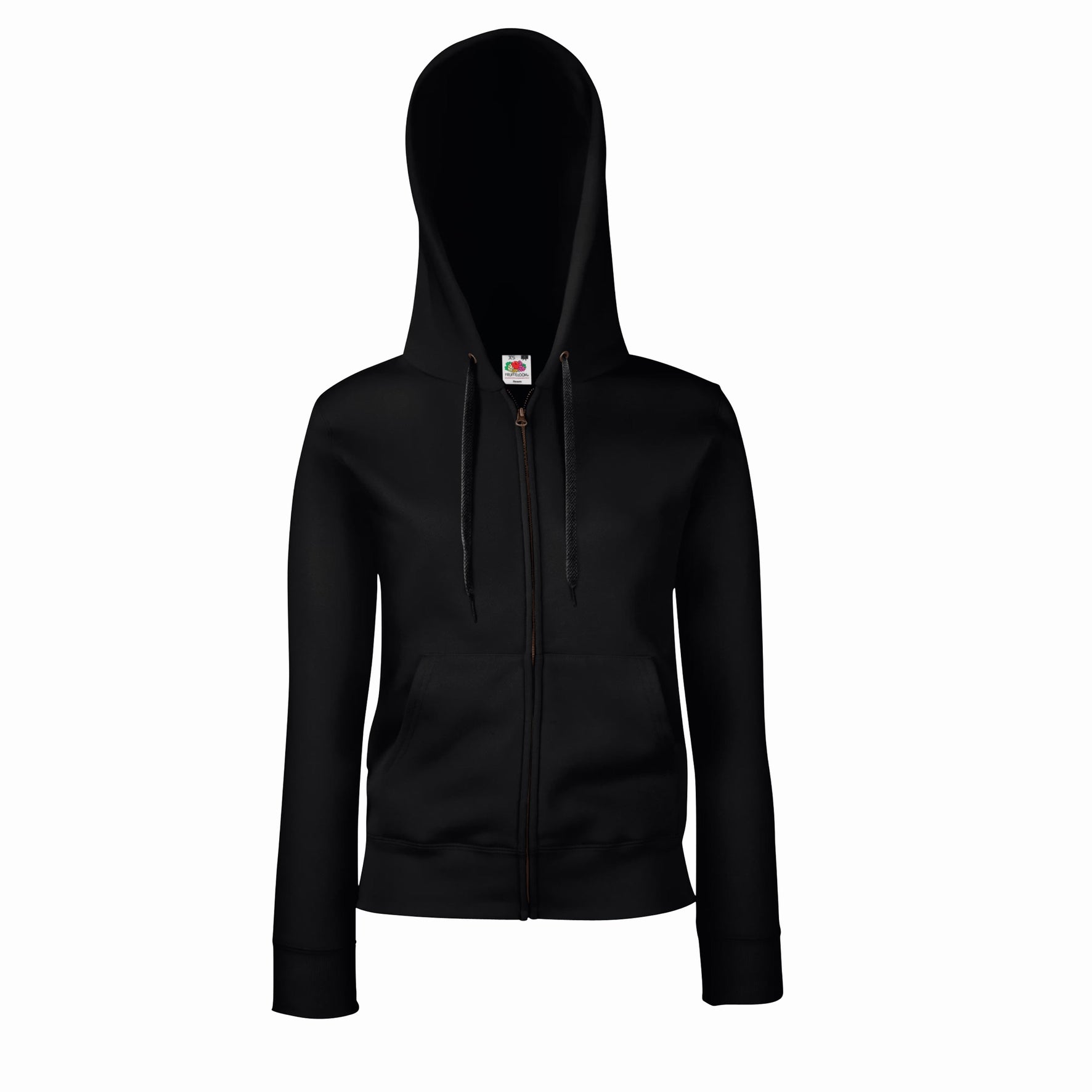 SWEAT W ZIPPE CAP NOIR